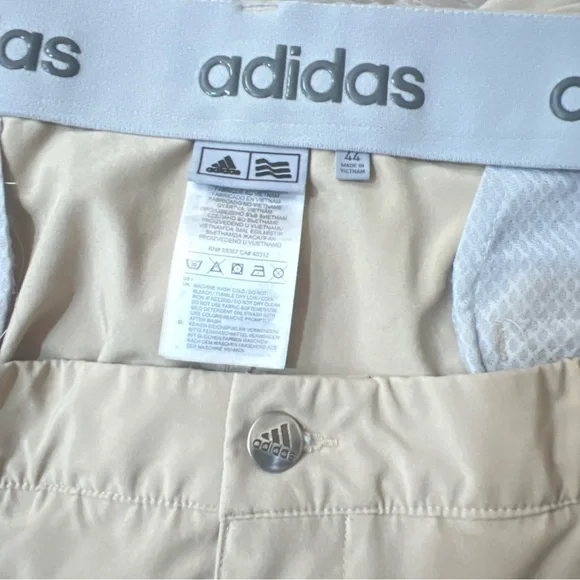 Adidas Tan Golf Athletic Chino Pants Classic Style Men’s 44 stretch button waist - Picture 9 of 16